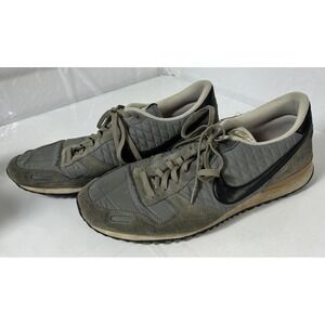 Nike Air Vortex Cool Gray Running‎ Shoes Quilted Suede 429773-006 Men's 14